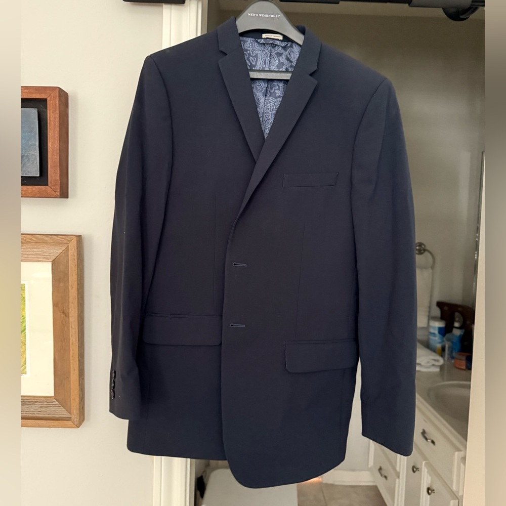 Joseph Abboud Navy Paisley Jacket Lining